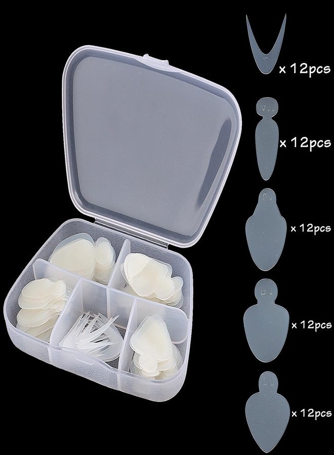 Fcozpjk French Forma Dual Stickers, 60pcs Dual Forms Reusable Silicone Mold Pads, French Manicure Tips Inner Mold for Builder Gel Forms, Nails Extension Forms Guide Nail Art Accessories Tools - Image 2